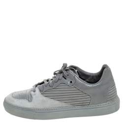 Balenciaga Grey Leather And Suede Low Top Sneaker Size 41