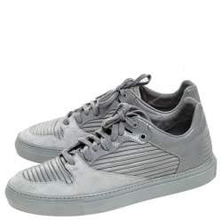 Balenciaga Grey Leather And Suede Low Top Sneaker Size 41