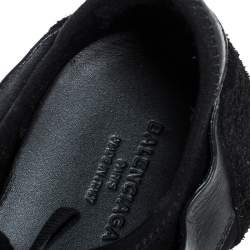 Balenciaga Black Leather, Suede And Mesh  Race Runner Sneakers Size 44