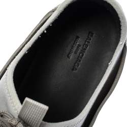 Balenciaga Grey/Beige Mesh,Leather And Suede Race Runners Sneakers Size 40