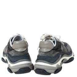 مملوكة مسبقًا حذاء رياضي بالنسياغا "تريبل أس" برباط علوي شبك و جلد متعدد الألوان مقاس 40