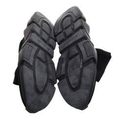 Pre Owned Balenciaga Black Knit Fabric Sock Design 'Speed' Sneakers Size 45