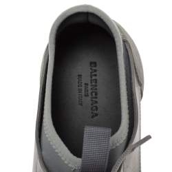 مملوكة مسبقًا Balenciaga Grey Mesh And Leather Race Runner Sneakers Size 41