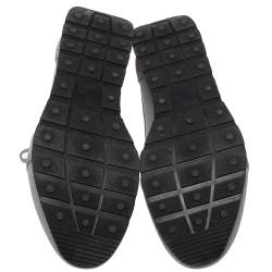 مملوكة مسبقًا Balenciaga Grey Mesh And Leather Race Runner Sneakers Size 41