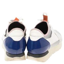 مملو كة مسبقًا Balenciaga Multicolor Mesh, Leather And Suede Race Runners Sneakers Size 40
