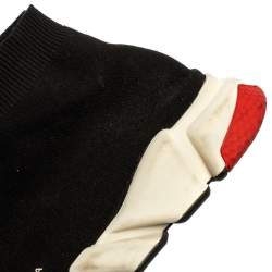 Pre Owned حذاء رياضي بالنسياغا سبيد طراز جورب مرتفع من أعلى تريكو أسود مقاس 43