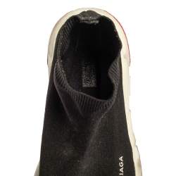 Pre Owned حذاء رياضي بالنسياغا سبيد طراز جورب مرتفع من أعلى تريكو أسود مقاس 43