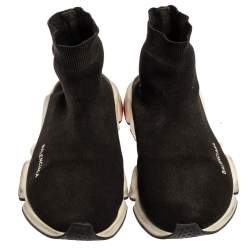 Pre Owned حذاء رياضي بالنسياغا سبيد طراز جورب مرتفع من أعلى تريكو أسود مقاس 43