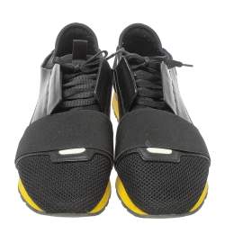 Pre Owned حذاء رياضي بالنسياغاريس رانرز شبك وجلد أسود مقاس 41