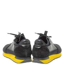 Pre Owned حذاء رياضي بالنسياغاريس رانرز شبك وجلد أسود مقاس 41