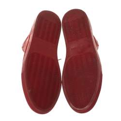 مملوكة مسبقًا Balenciaga Red Leather Arena High-Top Sneakers Size 43