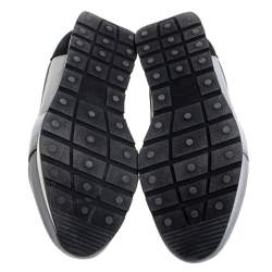 مملوكة مسبقًا Balenciaga Grey Mesh And Leather Race Runner Low Top Sneakers Size 40