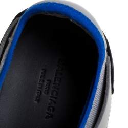 مملوكة مسبقًا Balenciaga Grey Mesh And Leather Race Runner Low Top Sneakers Size 40