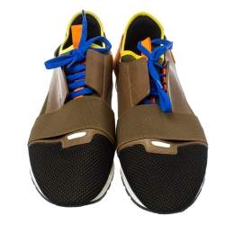 Pre Owned حذاء رياضي بالنسياغا ريس  رانرز شبك وسويدي وجلد متعدد الألوان مقاس 45