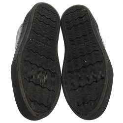 Pre Owned حذاء رياضي بالنسياغا سليب أون جلد طباعة شعار أسود مقاس 45