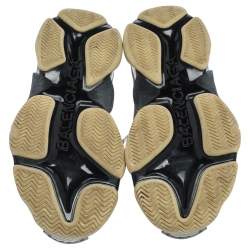 Pre Owned حذاء رياضي بالنسياغا تريبل أس شبك وجلد أزرق/ رمادي مقاس 45