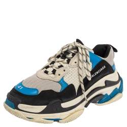 Pre Owned حذاء رياضي بالنسياغا "تريبل أس" كبير الحجم جلد و شبك متعدد الألوان مقاس 41