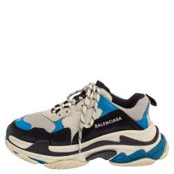 Pre Owned حذاء رياضي بالنسياغا "تريبل أس" كبير الحجم جلد و شبك متعدد الألوان مقاس 41