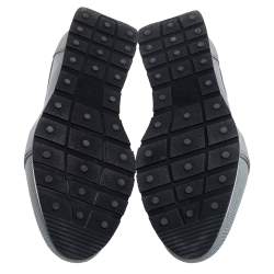 Pre Owned حذاء رياضى بالنسياغا ريس رانر جلد وتريكو رمادى مقاس 40