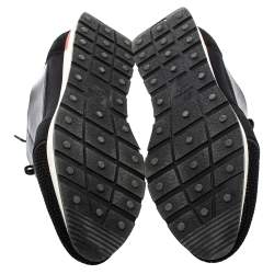 Pre Owned حذاء رياضي بالنسياغا ريس رانر جلد وشبكة أسود مقاس 42