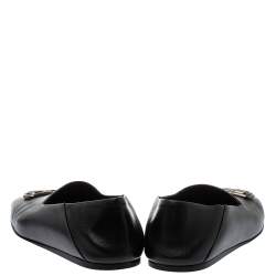Balenciaga Black Leather BB Cosy Loafer Size 41