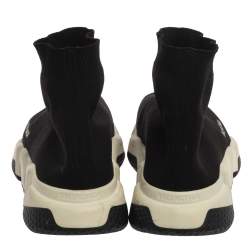 مملوكة مسبقًا Balenciaga Black Knit Fabric Speed Runner Sneaker Size 40