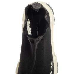 مملوكة مسبقًا Balenciaga Black Knit Fabric Speed Runner Sneaker Size 40