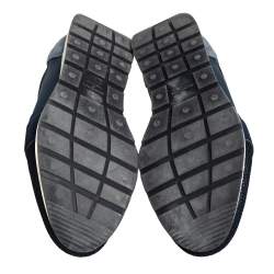 Pre Owned Balenciaga Multicolor Mesh Leather And Suede Race Runner Sneaker Size 43