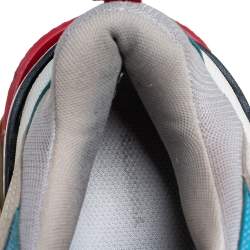 Pre Owned Balenciaga Multicolor Mesh And Leather Triple S Low Top Sneakers Size 41