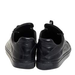 Pre Owned Balenciaga Black Leather Arena Low Top Sneakers Size 42