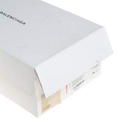 Pre Owned Balenciaga Black Mesh And Leather Race Runner Low Top Sneakers Size 45