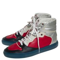 مملوكة مسبقًا حذاء رياضي بالنسياغا مرتفع من أعلى مطاط وجلد متعدد الألوان مقاس 42