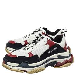 Pre Owned حذاء رياضي بالنسياغا تريبل أ س شانكي شبك وجلد متعدد الألوان مقاس 45