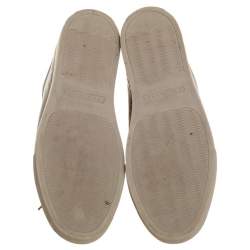 Pre Owned حذاء رياضي بالنسياغا أرينا جلد بيج عنق منخفض مقاس 40