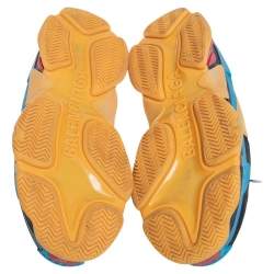 مملوكة مسبقًا Balenciaga Multicolor Leather and Mesh Triple S Sneaker Size 45 