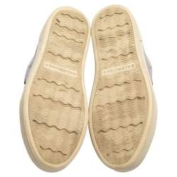 Pre Owned Balenciaga Grey Leather Arena Low Top Sneakers Size 40