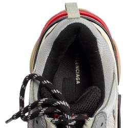 Pre Owned Balenciaga Multicolor Mesh And Leather Triple S Sneakers Size 41