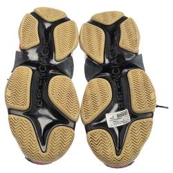 Pre Owned Balenciaga Multicolor Mesh And Leather Triple S Sneakers Size 41