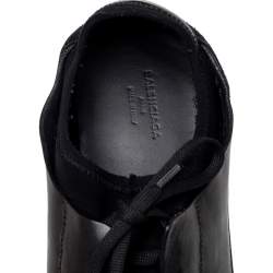 Pre Owned Balenciaga Black Mesh And Leather Race Runner Low Top Sneakers Size 44