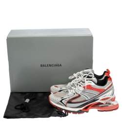 Pre Owned Balenciaga Multicolor Leather And Knit Fabric  X-pander Sneakers  Size 42