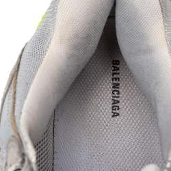 Pre Owned Balenciaga Grey Mesh And Nubuck Leather Triple S Sneakers Size 45