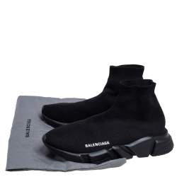 مملوكة مسبقًا حذاء رياضي بالنسياغا سليب أون سبيد قماش تريكو أسود مقاس 40