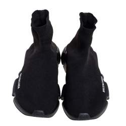 مملوكة مسبقًا حذاء رياضي بالنسياغا سليب أون سبيد قماش تريكو أسود مقاس 40