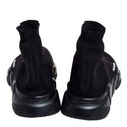 مملوكة مسبقًا حذاء رياضي بالنسياغا سليب أون سبيد قماش تريكو أسود مقاس 40