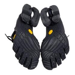 Pre Owned Balenciaga Black Knit Fabric And Leather X Vibram Toe Lace-up Low Top Sneakers Size 43