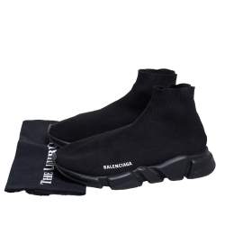 Pre Owned حذاء بالنسياغا ترينرز نعل شفاف فلو سبيد أصفر مقاس EU 43