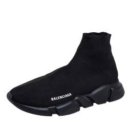 Pre Owned حذاء بالنسياغا ترينرز نعل شفاف فلو سبيد أصفر مقاس EU 43