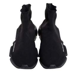 Pre Owned حذاء بالنسياغا ترينرز نعل شفاف فلو سبيد أصفر مقاس EU 43