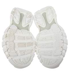Balenciaga White Leather Rubber Track Sandals Size 41