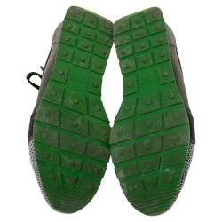 مملوكة مسبقًا حذاء رياضي بالنسياغا ريس رانر جلد وشبك متعدد الألوان بعنق منخفض مقاس 41